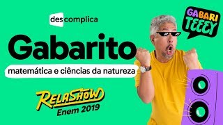 GABARITO ENEM 2019 AO VIVO CORREÃ‡ÃƒO DO 2Â° DIA  PROVA DE MATEMÃTICA E CIÃŠNCIAS DA NATUREZA [upl. by Heather716]