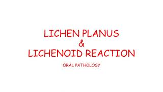 LICHEN PLANUS amp LICHENOID REACTIONS [upl. by Arney]