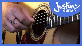 Folk Fingerstyle Patterns 2of2  Folk Guitar Lesson  JustinGuitar FO102 [upl. by Ihteerp927]