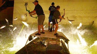 Bowfishing Below Barkley Dam with NASP Shooters [upl. by Arbmik]