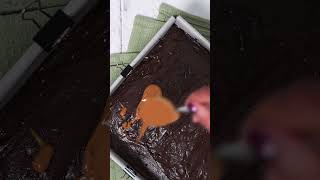 Salted Caramel Brownies Recipe shorts [upl. by Urbas]