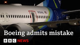 Boeing admits mistake over 737 Max 9 incident  BBC News [upl. by Zerimar]