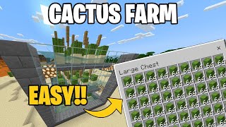 EASIEST Cactus Farm in Minecraft 121 Tutorial [upl. by Randal]