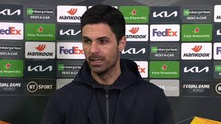 Mikel Artetas Immediate Reaction To Arsenals Win Over Olympiacos [upl. by Ashmead]