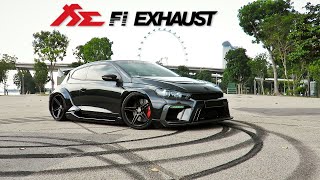 Aspec Volkswagen Scirocco R w Fi Exhaust  Sounds amp Onboard Ride [upl. by Milas]