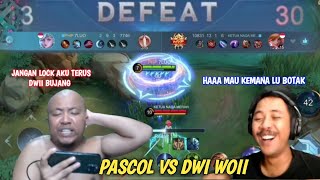 PASCOL VS DWI WOII  PASCOL DI LOCK NAGA MERAH MOBILE LEGENDS [upl. by Gardas]