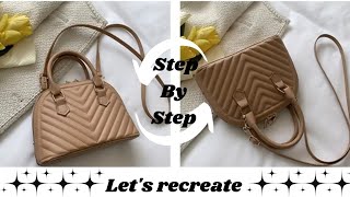 How to make a mini shell handbag chanel bag diy shoulder bag crossbody bag [upl. by Wilhelmine508]