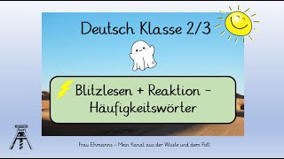 Deutsch Klasse 23 Blitzlesen Häufigkeitswörter Lesevideo quotDas BoohRufVideoquot Halloween [upl. by Laubin727]