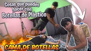 COSAS QUE PUEDES HACER CON LAS BOTELLAS DE PLÁSTICO 2  CAMA DE BOTELLAS [upl. by Sharyl]