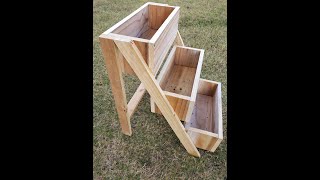 How to make a 3 tiered garden box for herbs flowers or anything else [upl. by Voccola]