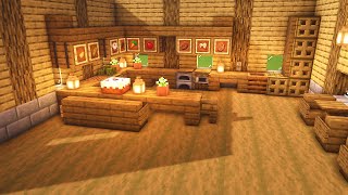 Minecraft Small Wooden Kitchen Design  Tutorial [upl. by Notlil]