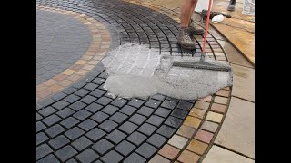 How to Point a Stone Sett Patio and Driveway with GftKs vdw 800 Epoxy Paving Jointing Mortar [upl. by Tess]