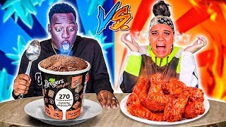 HOT VS COLD FOOD CHALLENGE 🔥 [upl. by Snowman]