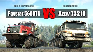 Snowrunner Paystar 5600TS vs Azov 73210  Best 10x10 Truck [upl. by Lemert800]