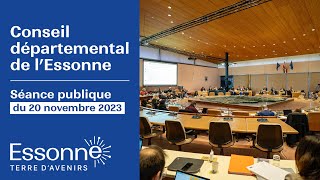 Séance plénière du Département de lEssonne du 20 novembre 2023 [upl. by Elmo]