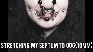 Stretching my septum to 00g 10mm [upl. by Myrtle]