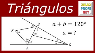 Ejercicio 1 de ÁNGULOS EN TRIÁNGULOS [upl. by Plerre]