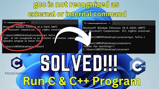 Solved gcc is not recognized as an internal or external command operable program in HINDI 2024 [upl. by Aurel681]