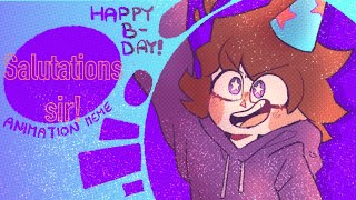 Salutations sir FLASHING LIGHTS animation meme Happy birthday vasimations [upl. by Aidni]