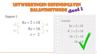 Uitwerkingen oefenopgaven Balansmethode  deel 1 [upl. by Stryker306]