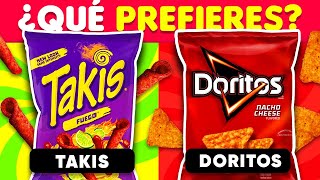 Adivina ¿Qué Prefieres Takis o Doritos 🤔🧠Quiz  trivia [upl. by Lyrahs81]