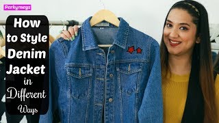 How to style Denim Jacket in Different Ways  Perkymegs [upl. by Talie]