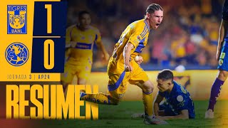 📹 Resumen Liga MX  Tigres 1  0 América  Jornada 3  Apertura 2024 [upl. by Syverson]