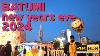 4K HDR NEW YEARS EVE IN BATUMI GEORGIA 🎆 WALKING AROUND THE CITY AND FESTIVE ATMOSPHERE 🎉 [upl. by Thissa]