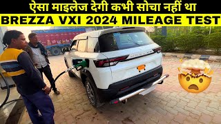 ऐसा माइलेज देगी कभी सोचा नहीं था 🤯 Brezza Vxi 2024 Real Life Mileage Test😱 [upl. by Simdars]