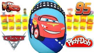 Huevo Sorpresa Gigante de Rayo McQueen de Cars 3 de Plastilina Play Doh en Español Lightning McQueen [upl. by Terti89]