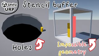 Stencil Buffer in Unity URP cutting holes impossible geometrymagic box [upl. by Kirstyn]