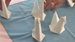 How To Make A Swan Napkin [upl. by Lemmor]