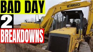 Fixing 2 hydraulic break downs in 1 day TriCounty Excavating Dirt Boss [upl. by Elbertina]