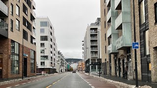 Driving Through Lillestrøm NorwayA Morning In Late Autumn 🍂 [upl. by Su91]