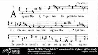 Agnus Dei IX from Mass IX Gregorian Chant [upl. by Yerrot]