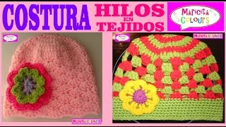 Cómo Coser los Hilos de manera Invisible en Tejidos Crochet o Dos agujas por Maricita Colours [upl. by Herstein]