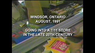 Windsor Ontario  August 1991 Going Into a 711 Store in the Late 20th Century [upl. by Jaime]