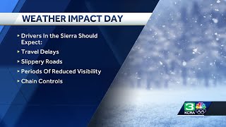 Caltrans official gives travel tips for rain and snow weather impact day [upl. by Akeit523]