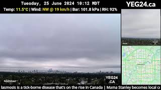 YEG24  Downtown Edmonton Alberta Live Weather Camera [upl. by Norted]