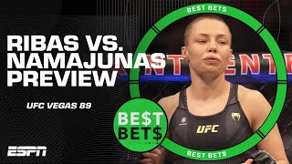 Best Bets for UFC Vegas 89 Amanda Ribas vs Rose Namajunas  ESPN MMA [upl. by Ieppet]