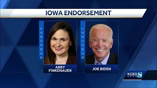 Iowa Rep Abby Finkenauer endorses Biden [upl. by Gayner]