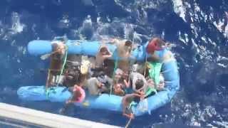 Rescue at Sea Royal Caribbean Navigator Of The Seas on 5111 9 Refugees [upl. by Attolrahc]