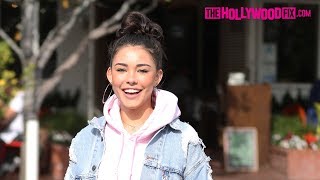 Madison Beer Is All Smiles While Leaving Lunch With A Friend At Fred Segal 112917 [upl. by Riatsila]