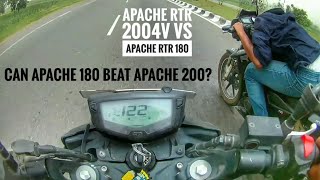 APACHE RTR 200 4V vs APACHE RTR 180  Top End  Highway battle  Bareilly Vlogger [upl. by Quint555]