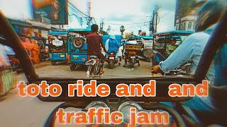 Toto ride and traffic jam 😱 Jangipur fultala [upl. by Nauqal407]