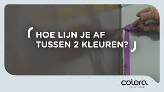 Hoe kan je strak aflijnen tussen twee kleuren  Verftips van de colora coach [upl. by Grewitz]