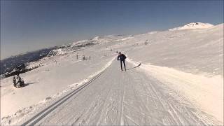 GoPro Hero HD cross country skiing at Norefjell Norway [upl. by Atazroglam]