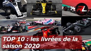 TOP 10  les livrées de la saison 2020 de F1  Les TOP Roue Libre F1 9 [upl. by Alket]