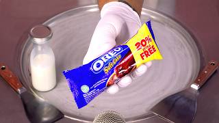 How to make OREO Soft Cake Ice Cream Rolls  ASMR no talking [upl. by Gerianne]