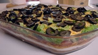 Seven Layer Dip video recipe Mexican Cuisine Recipe by Bhavna [upl. by Annauqahs]